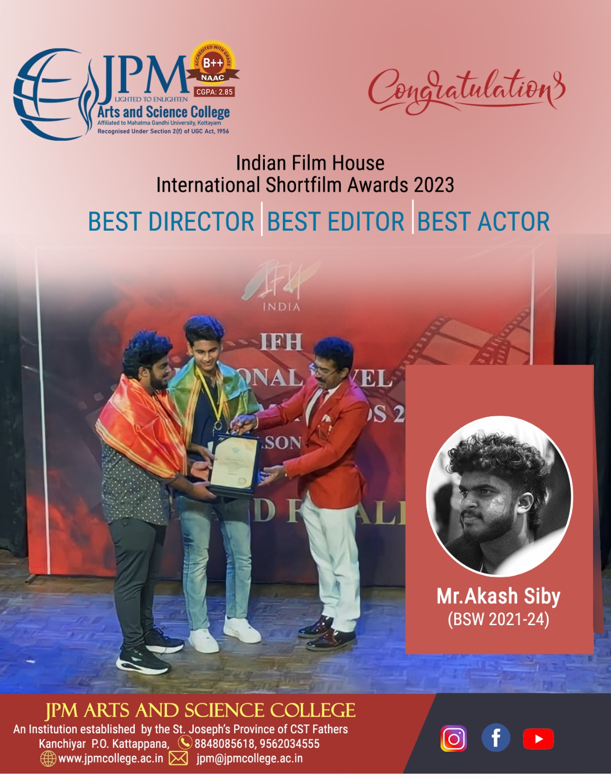 CONGRATULATIONS Mr. AKASH SIBY